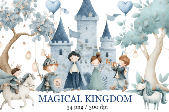 Blue Kingdom Magical Kingdom Watercolor – A Creative Font for Modern Design