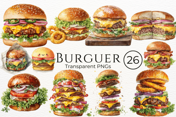 Burguer Watercolor Clipart: A Creative Asset Guide