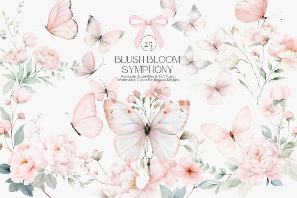 Dreamy Watercolor Clipart Set for Modern Design Work