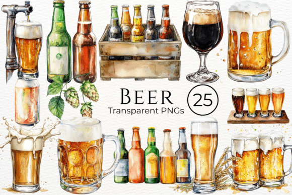 Uncap Your Creativity: The Appeal of Beer Watercolor Clipart