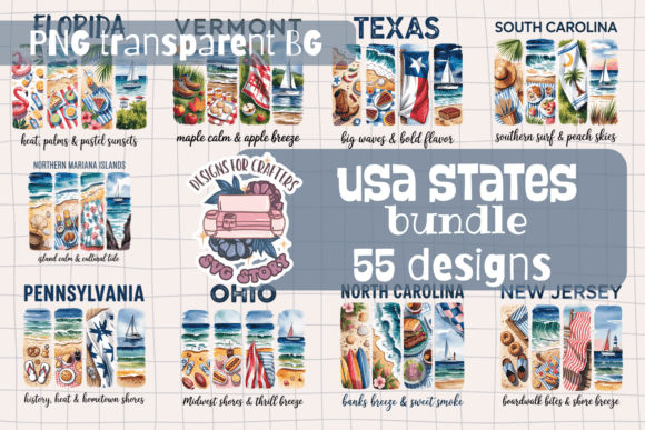 USA States Watercolor Brushstrokes PNG: A Designer’s Go-To Map Asset